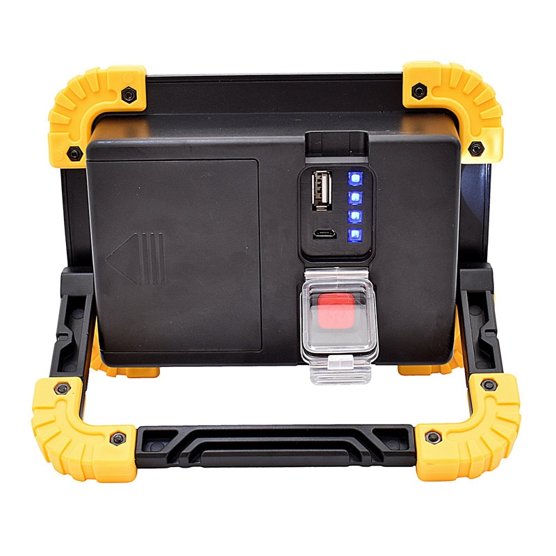 thumbnail interactive-video image 1 of USB Rechargeable LED Work Light - 300 Lumen COB Spotlight/Floodlight With Foldable Handle 1 of 2