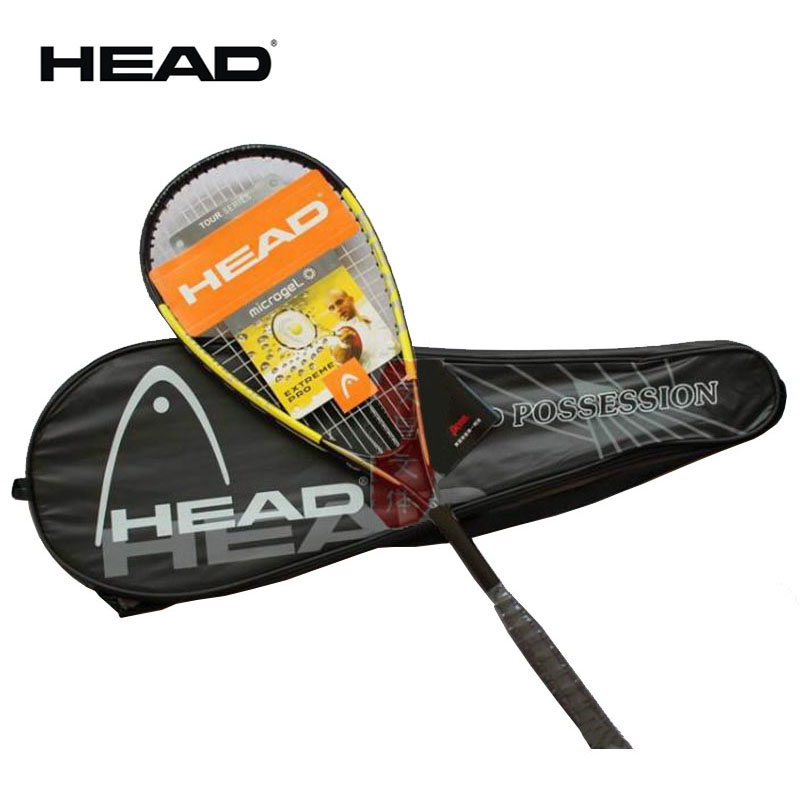 Bästa pris huvud squash racket lätt kolmaterial med squash racketar väska speed ball racketar sport träning racketar