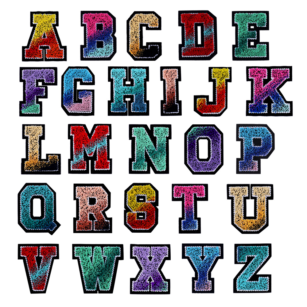 Letters Toothbrush Embroidery English Patches For Sew On Clothing Patch Clothes Applique DIY Garment Hat Decor