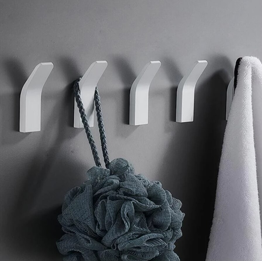 Gancho de aluminio para colgar ropa, accesorios de baño, colgador de puerta de cobre, montado en la pared