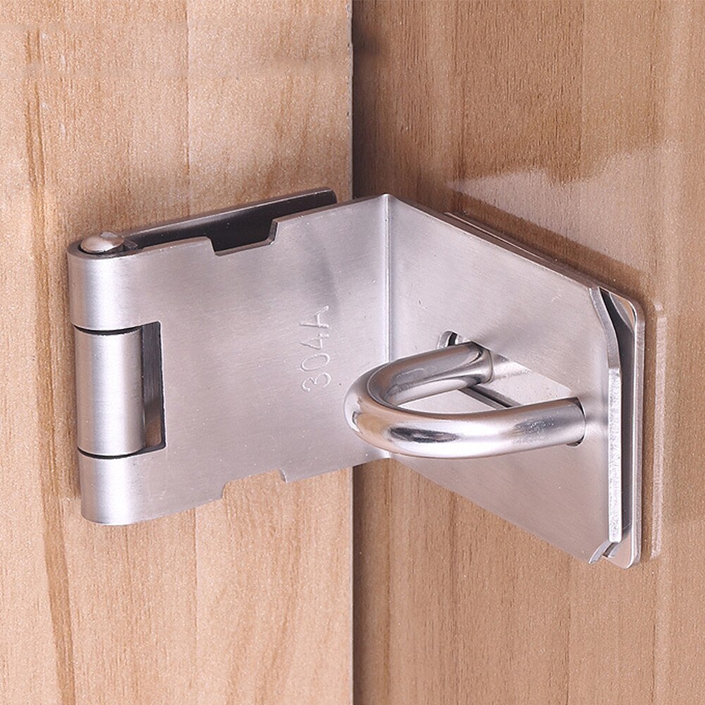 Right angle door lock attachment 90 degree stainless steel door buckle rust padded padlock door latch stainless steel latch