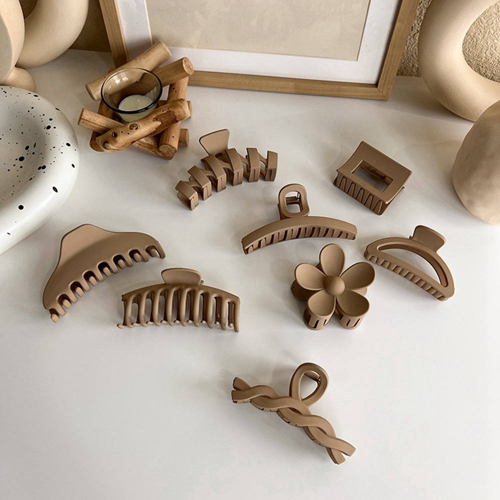 1 Stuk Koreaanse Koffie Zwart Grote Hair Claws Acryl Haarspelden Haarspeldjes Krab Haar Clips Hoofddeksels Voor Vrouwen Meisjes Haar Accessoires