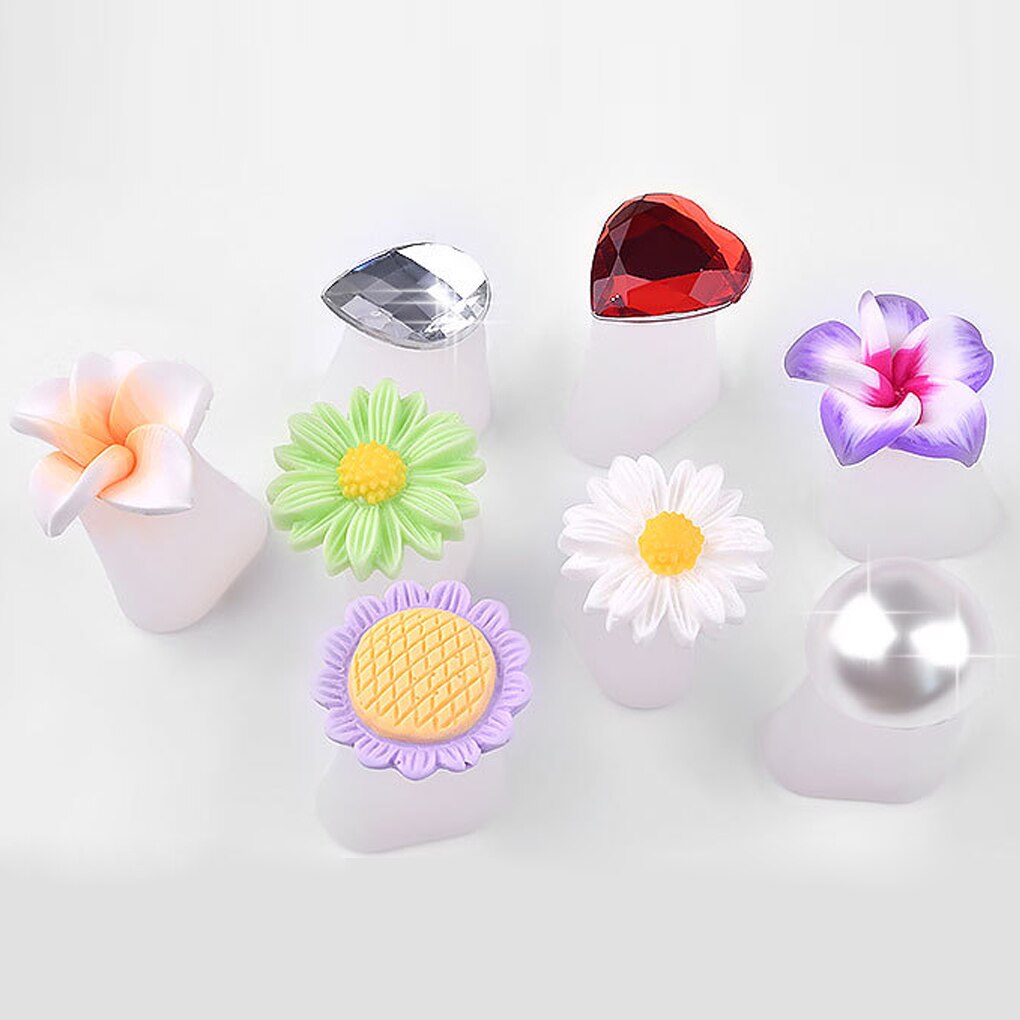 8 unids/set separadores de dedos de silicona Corazón de flor espaciadores de uñas dedos pies Gel UV salón de manicura pedicura herramienta
