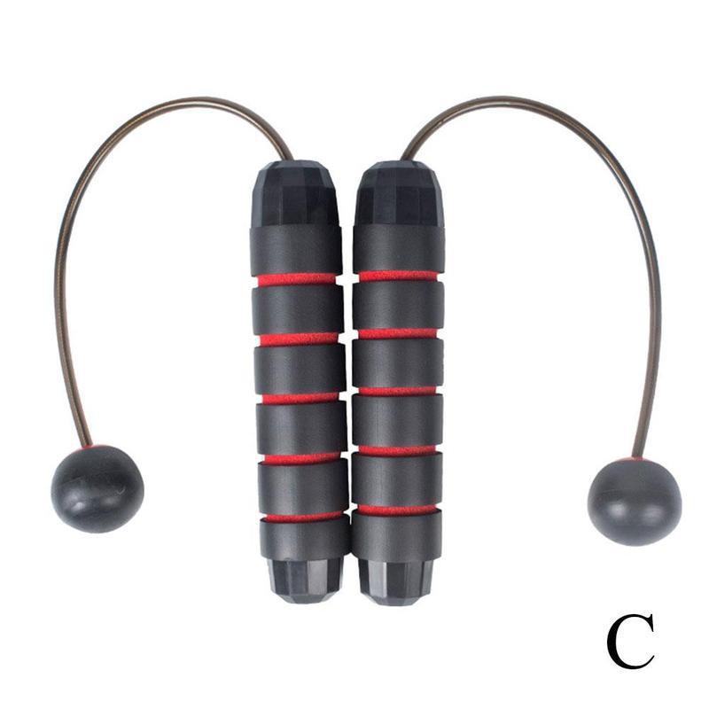 1 Pcs Springtouw Lager Gewicht Verstelbare Stalen Draadloze Sprong Touw 3M Cordless Fitness Crossfit Jump Rope Voor Boksen: red