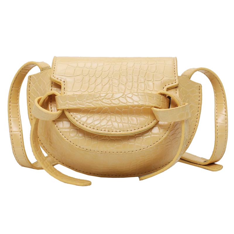 Bolso de lujo de para mujer, bandolera de hombro Retro de piel sintética con patrón de cocodrilo, bolsos cruzados, novedad de: Amarillo