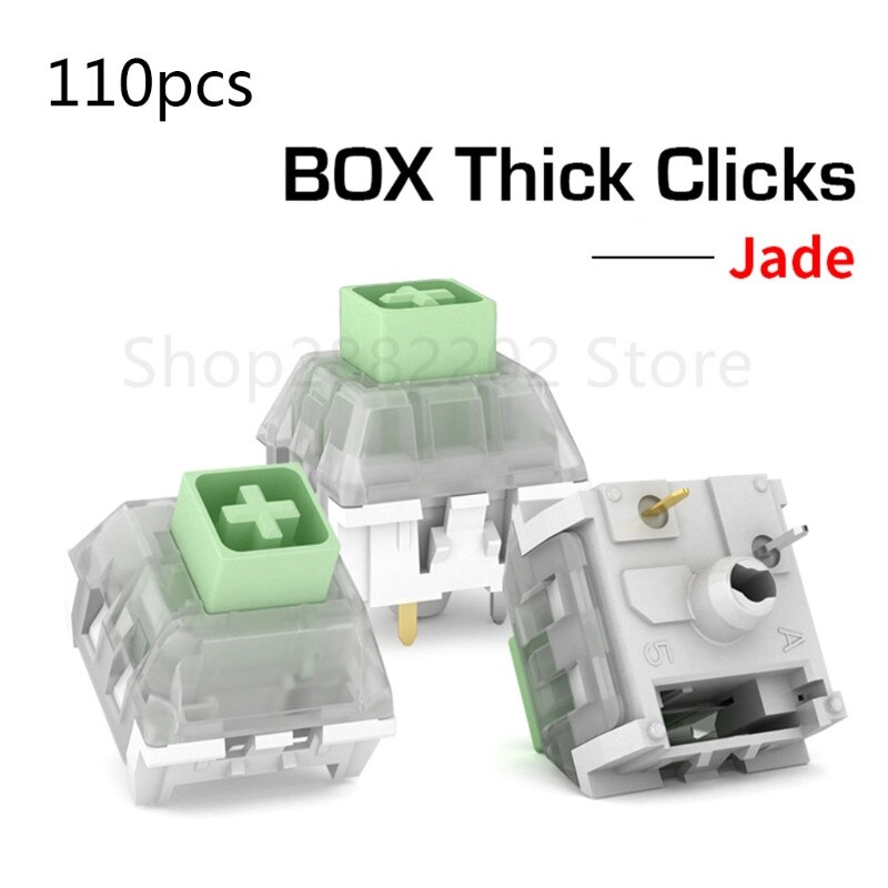 Kailh boks tyk klik marineblå jade switches rgb smd 3 pin switch  ip56 vandtæt 37mc: Jade -110 stk