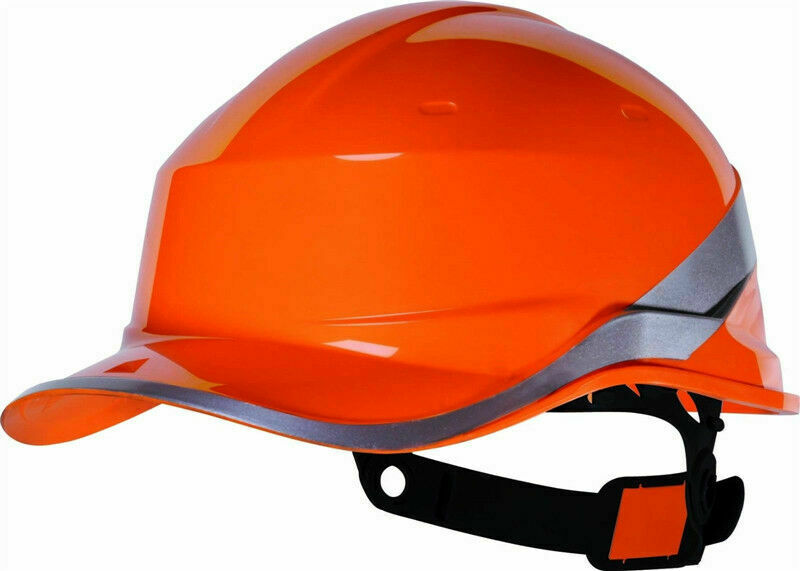 Delta plus diamant v sikkerhedshjelm sikkerhedshjelm høj hi vis viz baseball vendbare visir: Orange