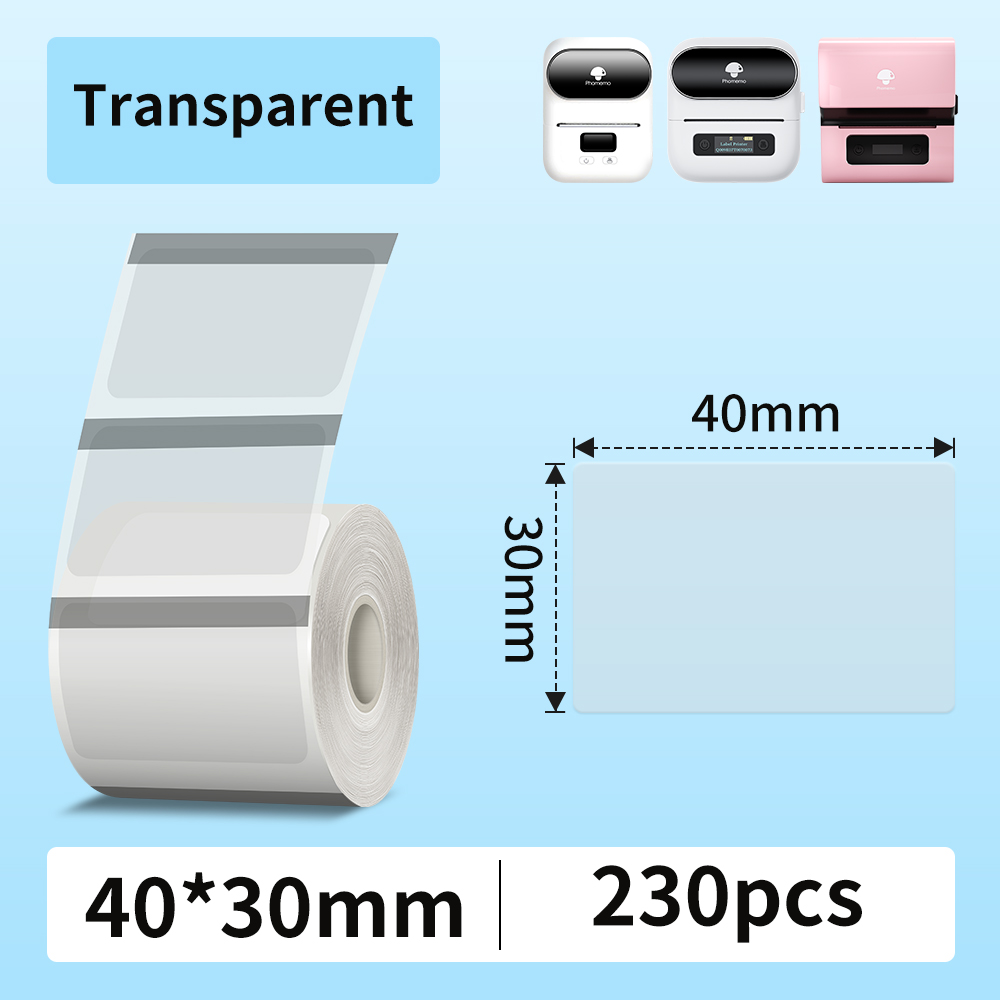 Phomemo Etikettendrucker-Papier, M110 Etikettenklebepapier, weiß, wasserfest, Thermoaufkleber für tragbare Drucker M110 M221 M200 M220: Licht Gelb
