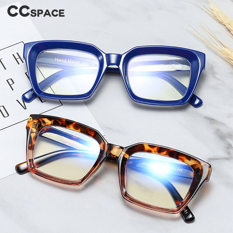 Montura de gafas cuadradas Retro Para hombre y mujer, lentes ópticas de de con remache, a la , para ordenador, 45440