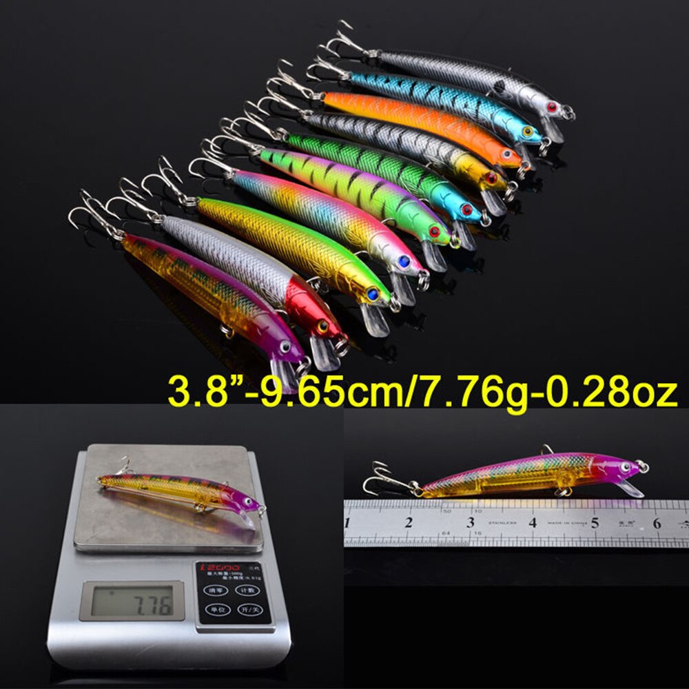 20 teile/satz Angeln Locken Elritze Crankbait Wobbler 3D Augen Barsch Künstliche Köder Hecht Karpfen Köder Schwimmen Köder Angeln Pesca XA238G