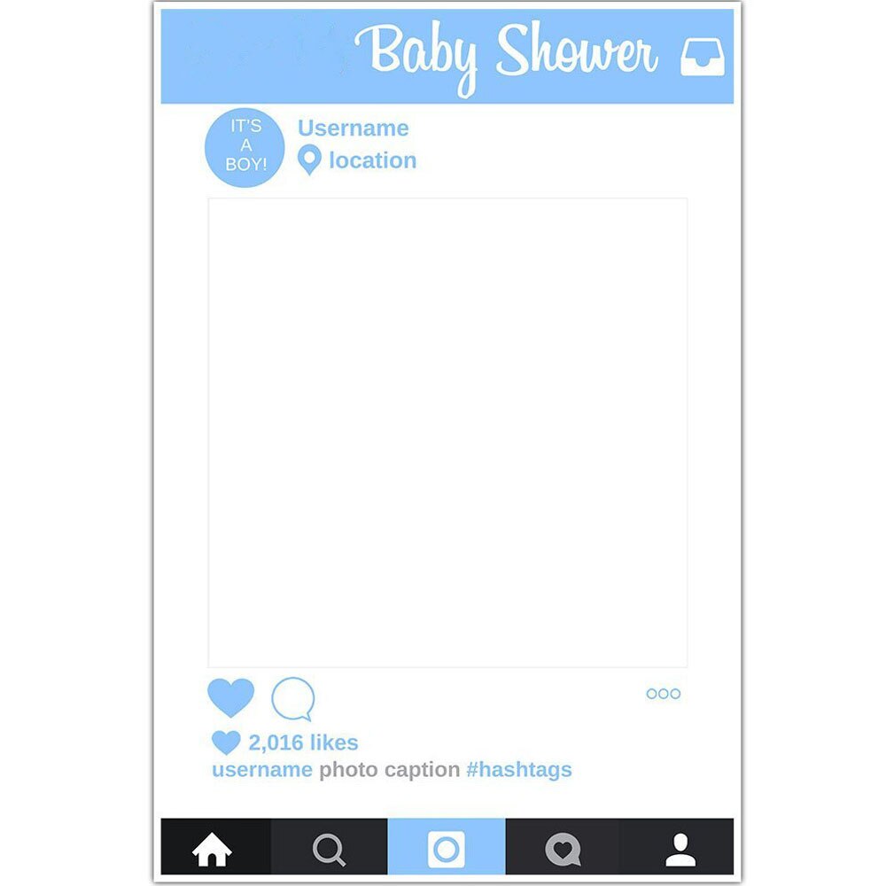 1 Uds. Selfie de marco para Baby Shower, cartel de utilería para cabina de fotos: PF-BBS