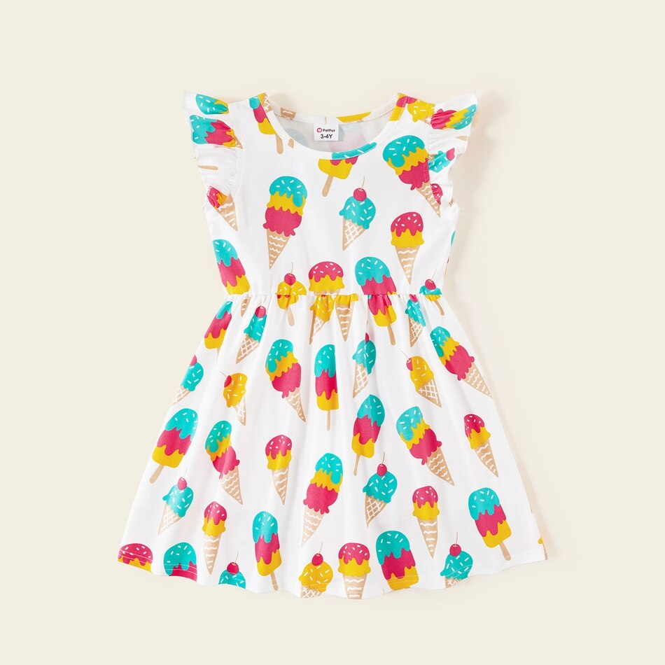 Patpat sommar 3- -pack #39 småbarnsglass prickiga barnkläder 3-6y