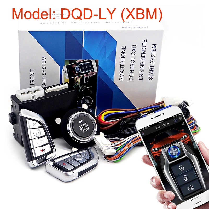 Carro Universal Sistema De Alarme, Auto Start Stop Sistema, Controle Remoto, Ignição Do Motor, Kit Autostart, Keyless Push, Acessórios Do Carro: Branco