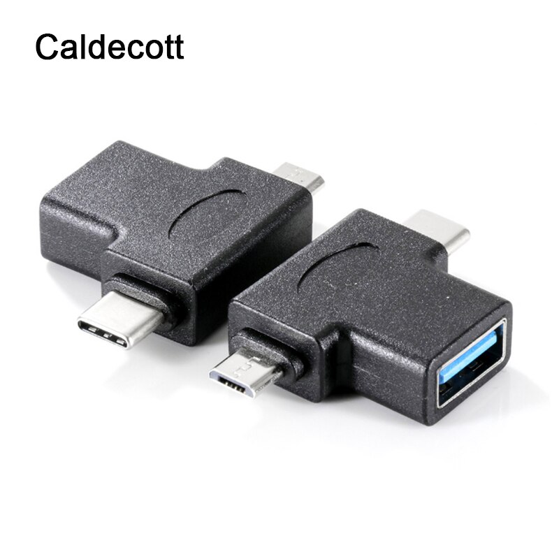 Caldecott Type C USB Adapter USB 3.0 OTG Adapter Kabel 3 in 1 Micro USB OTG Converter voor Xiaomi Een plus Nexus 6P