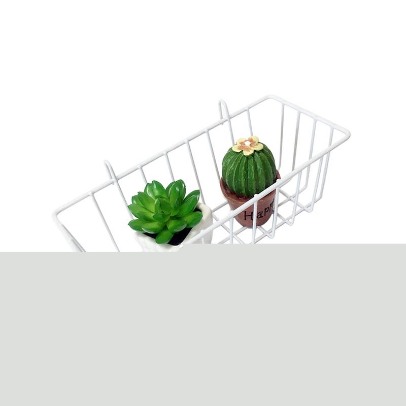 Raster Mand Huishoudelijke Ingemaakte Opslag Mand Smeedijzeren Muur Opslag Rack Decoratieve Bloempot Stand Creatieve Interieur Hanger