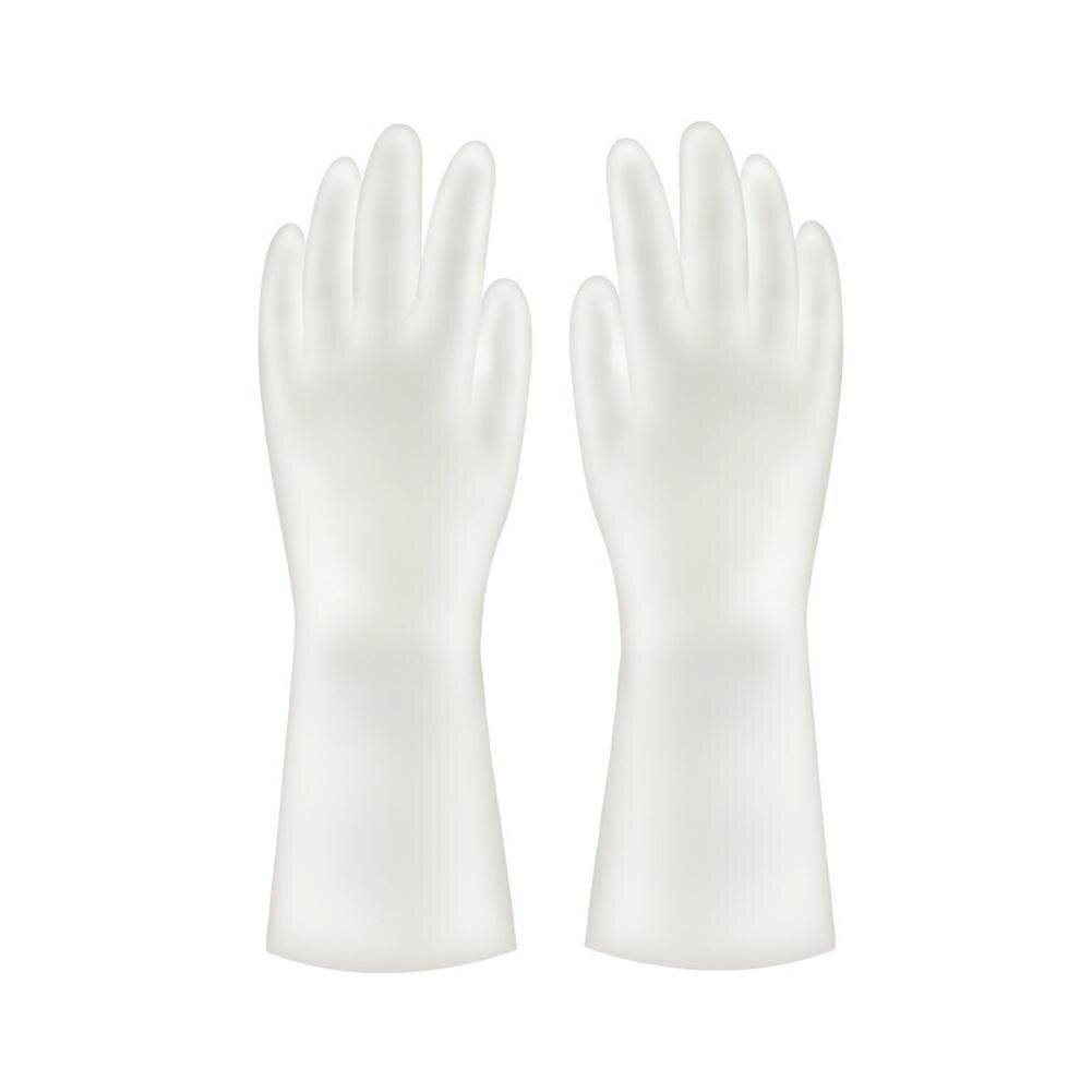 GloryStar 1Pair Kitchen Cleaning Gloves Waterproof Dishwashing Glove Cleaning Rubber Tools Kitchen Accessories: white