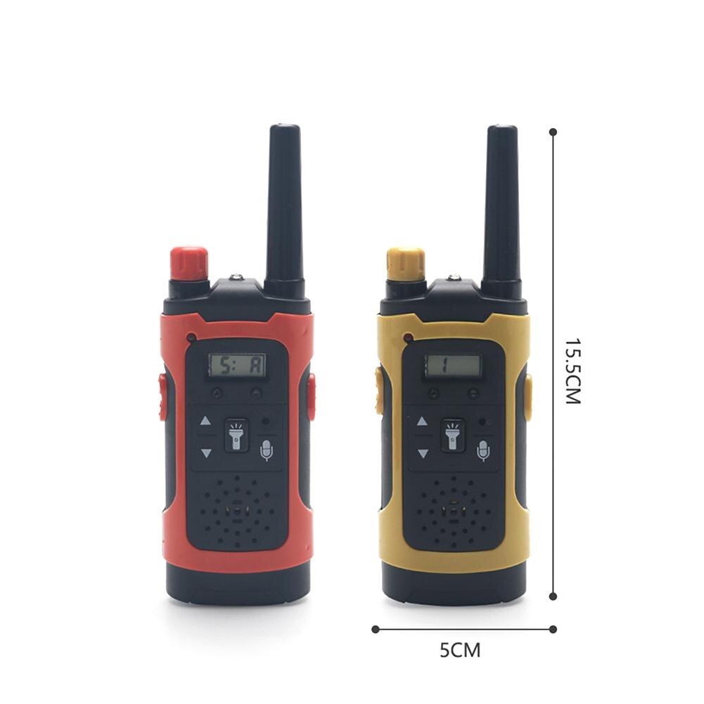 2 pezzi walkie-talkie per bambini con luce a LED chiamata Wireless portatile a lunga distanza Radio elettronica a 2 vie giocattoli educativi per bambini