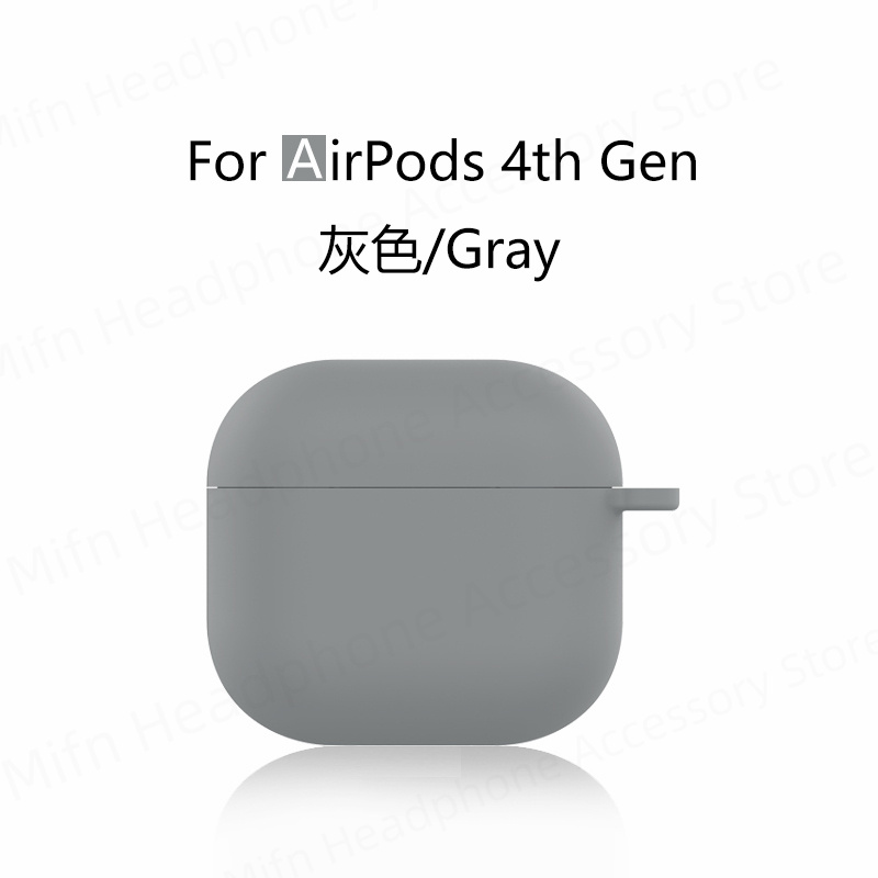 Para nuevos airpods 4 funda para auriculares apple funda protectora de silicona líquida para airpods 4 funda para auriculares inalámbricos Bluetooth: Nieve