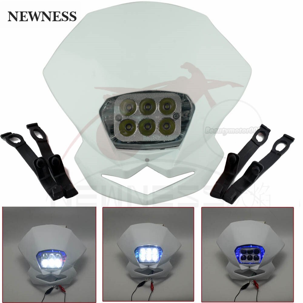 Universal Motocross faros LED lámpara Enduro para KLX KDX RMZ DRZ DR XR YZ CR EXC XCF SMR