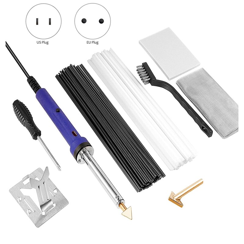 Plastic Welding Kit With Rod, Reinforced Mesh, Iron Frame And Wire Brush, Suitable For Manual Surface Repair