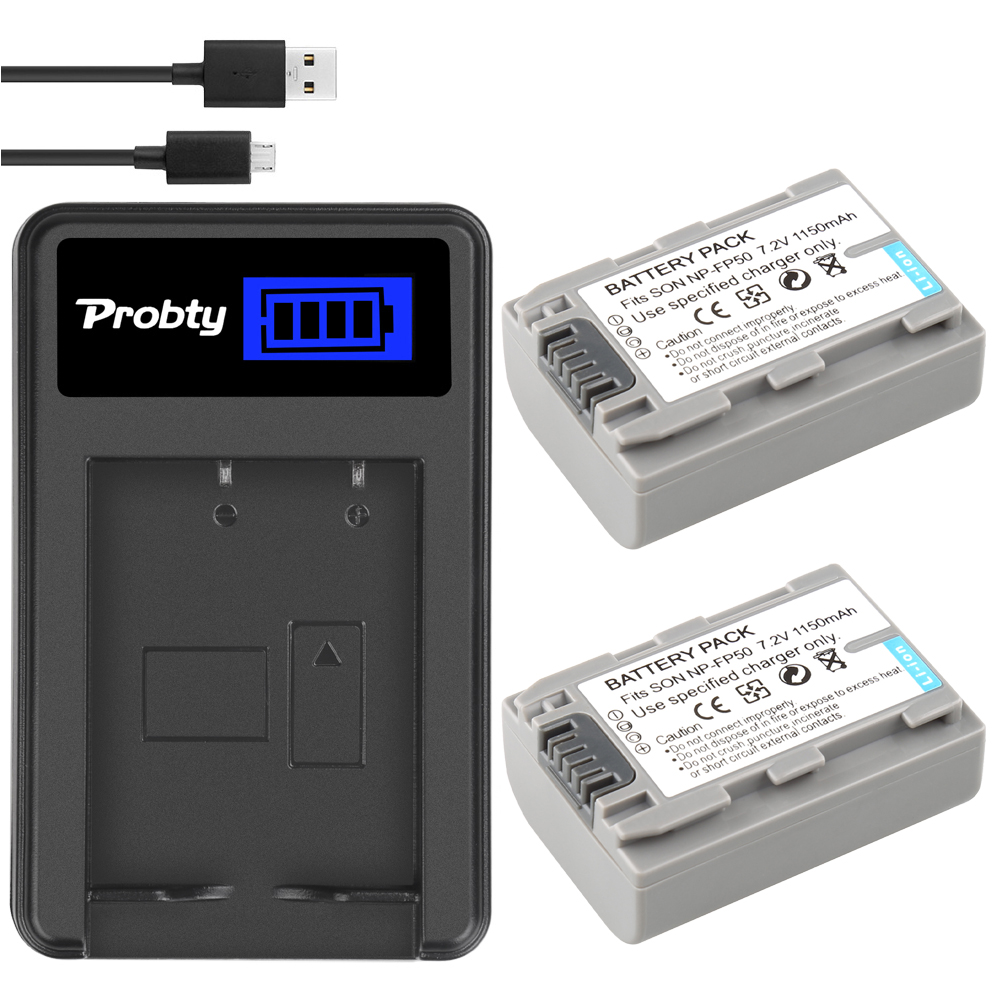 NP-FP50 batería + cargador para Sony DCR-HC30 70E 80E NP-FP30 NP-FP60 NP-FP70 23E 24 24E 30 30E 32 32E 35 35E 39 39E