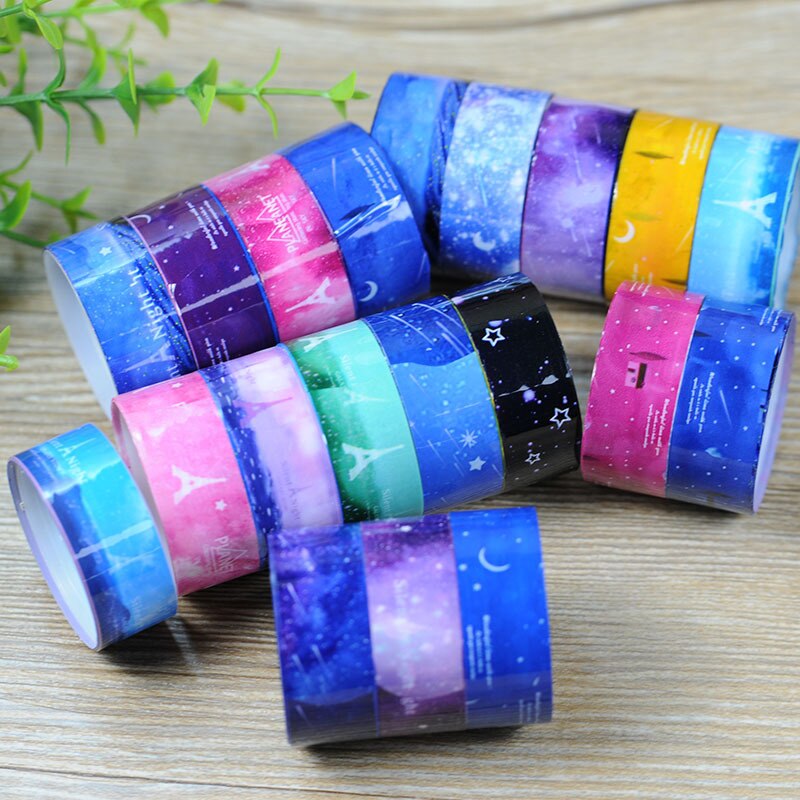 Small Thin 1Pcs Washi Tape 2M*1.5CM Paper DIY Planner Masking Tape Adhesive Tapes Stickers Decorative Stationery Tapes