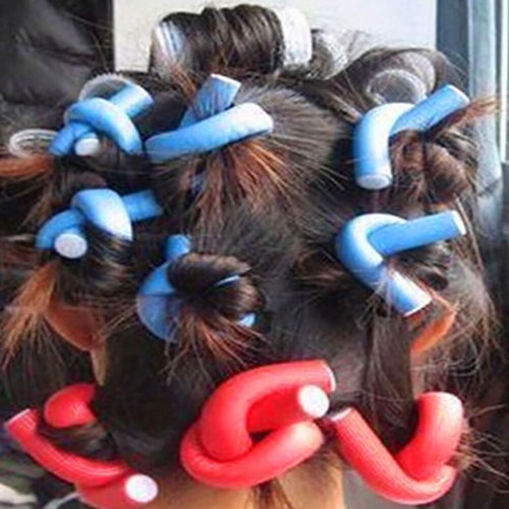 10 st enkel mjukt skum curler makers böjliga twist lockar styling hår verktyg set