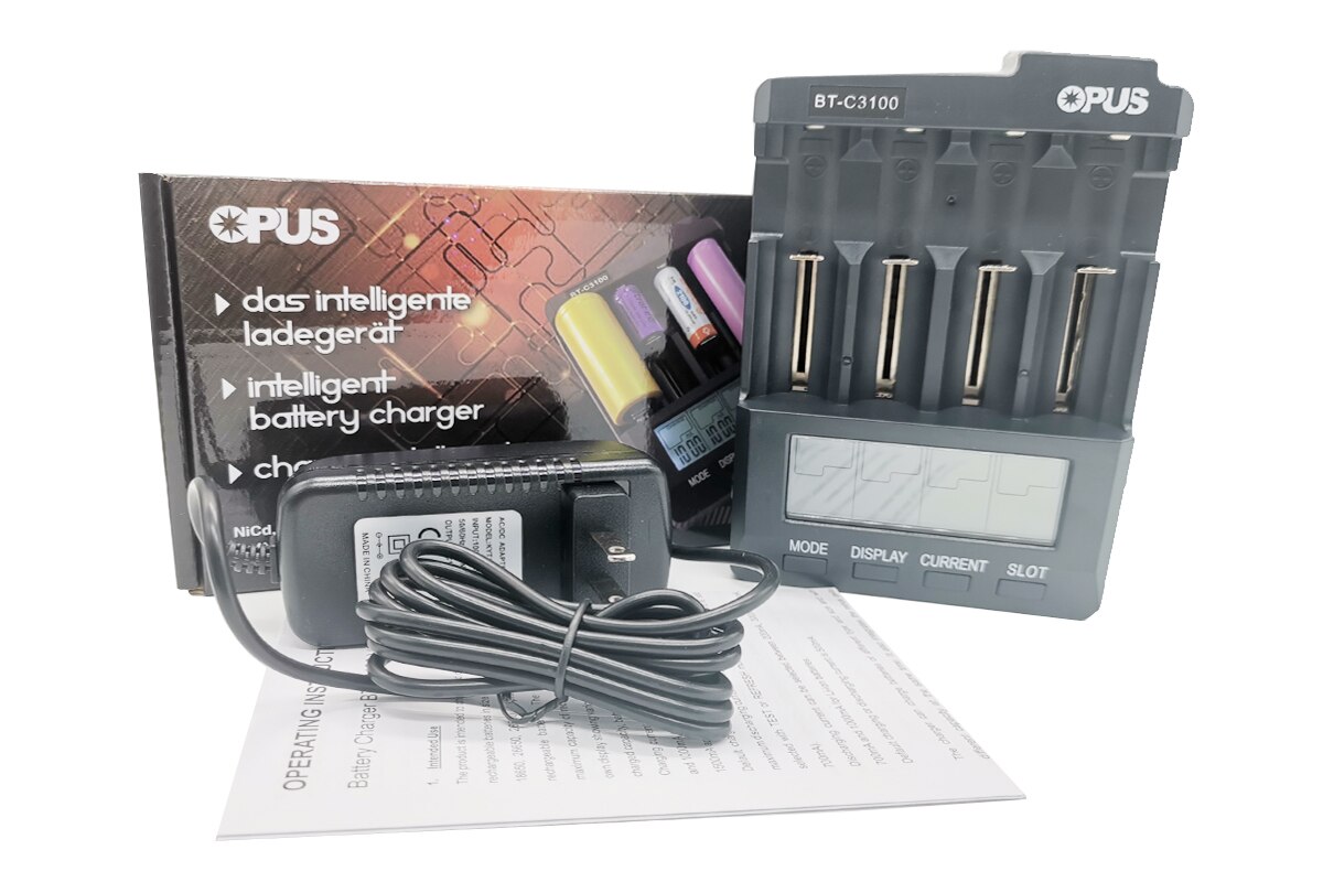 Originele Opus BT-C3100 V2.2 Digitale 4 Slots Lcd Batterij Lader Voor Li-Ion Nimh Nicd Aaa Aa 18650 10440 17500: BT-3100 / UK