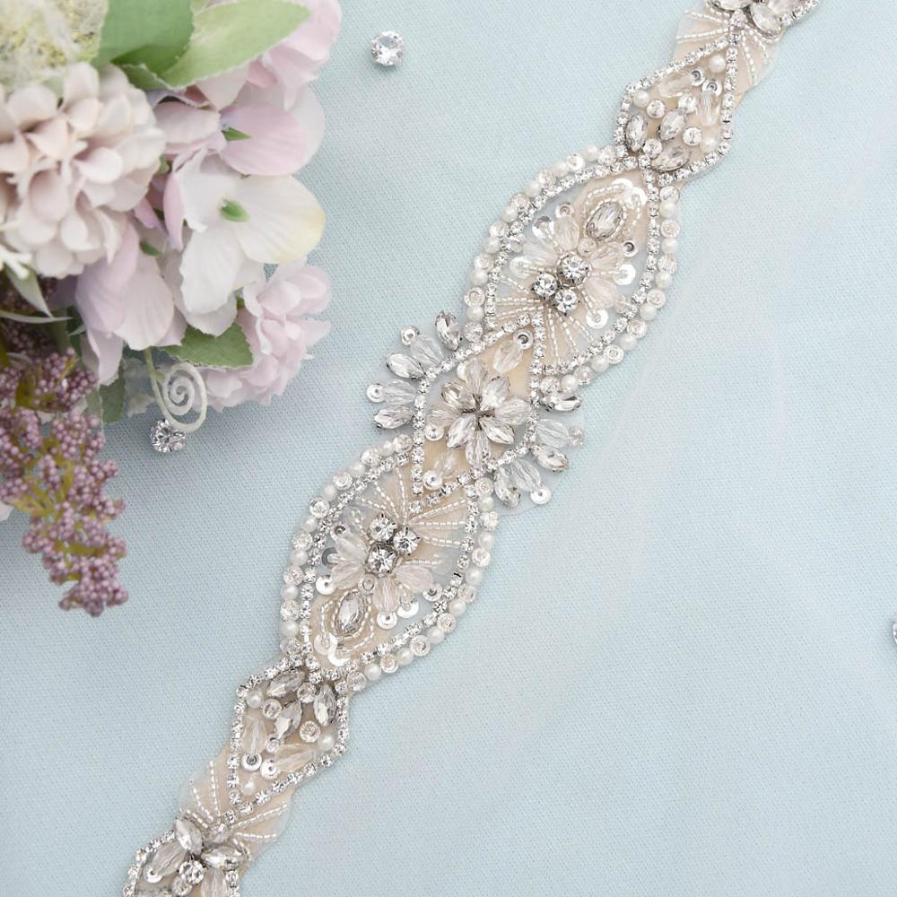 Trixy S234 Damesmode Rrhinestone Riemen Bruiloft Riemen Kralen Bridal Riemen Taille Riem Lint Riem Voor Bruiden Bruidsmeisjes