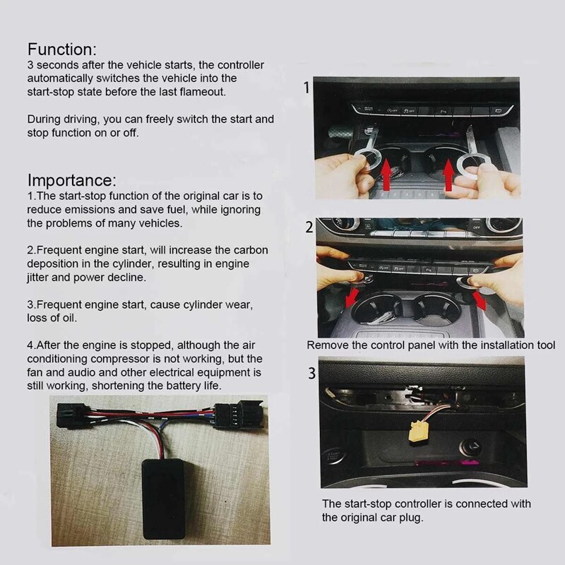 Voor-A4 5/S4 5/RS4 5(B9) Automatische Stop Start Motor Systeem Eliminator Sensor Stekker Stop Canceller
