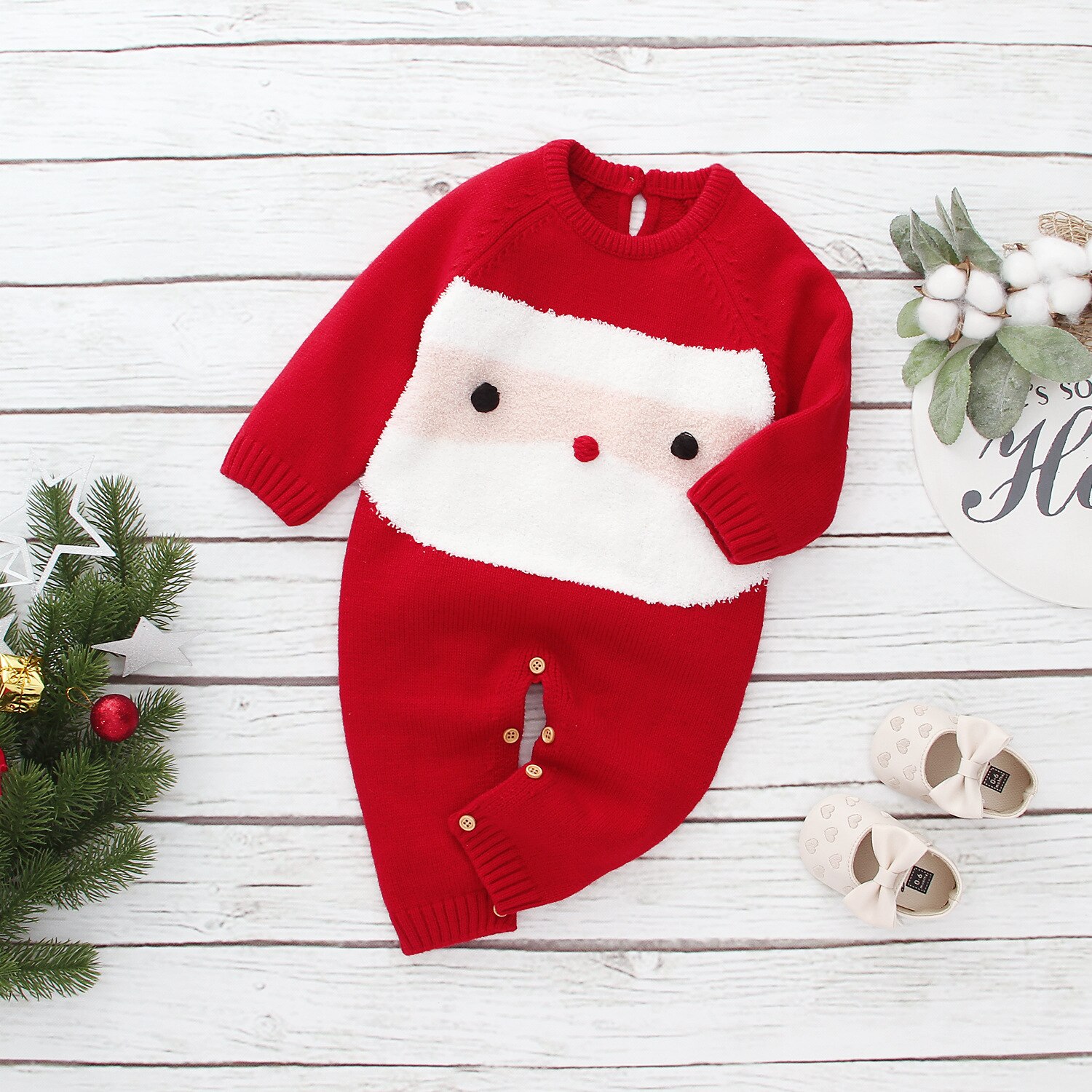Baby Rompers Christmas Newborn Boys Girls Jumpsuits Costumes Cartoon Knitted Children's Overalls One Piece Infant Kids Outfits
