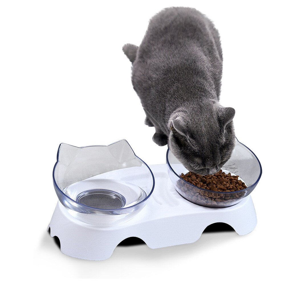 4 # Pet Hond Kat Slow Feed Beschermen Wervelkolom Bowl Drinken Bescherming Maag Kom Dubbele Drinken Schotel Feeders Kleine Hond accessoires