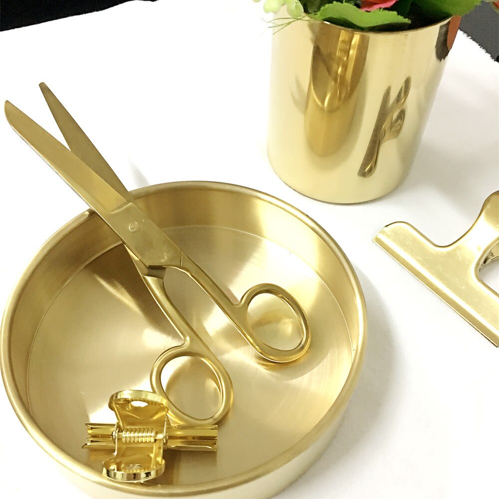 Gold Sewing Scissors Heavy Duty Stainless Steel Tailor Dressmaker Shears Paper Cutter for Household and Office Cutting Supplies