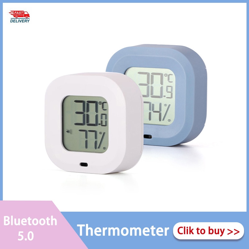 Mini Wireless Thermometer Bluetooth 5.0 Hygrometer On-screen Display Indoor Temperature And Humidity Sensor Monitor