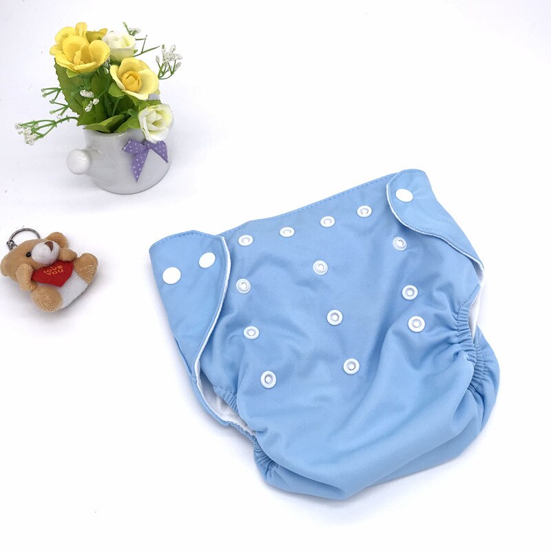 10Pc Reusable Baby Nappy Cloth Diapers Washable Boys Learning Pants: sky blue / For winter