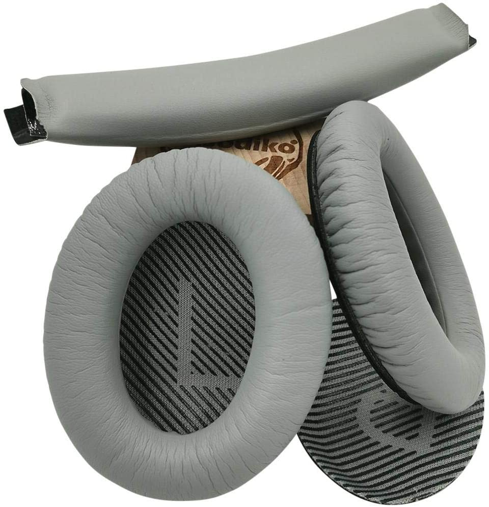 Headband Cushion and Ear Pads Replacement for Bose Quiet Comfort 25 35 (QC25 QC35) and QuietComfort 35 II (QC35ii): grey