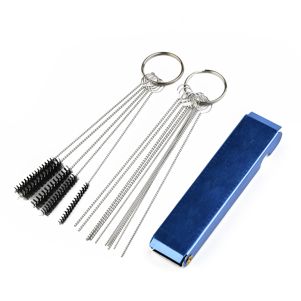 Universal Motocicleta Carburador Escova De Limpeza, Sujeira Jet Remover Kit de Ferramentas, Powered Carburadores Esportivos, ATV, 18Pcs