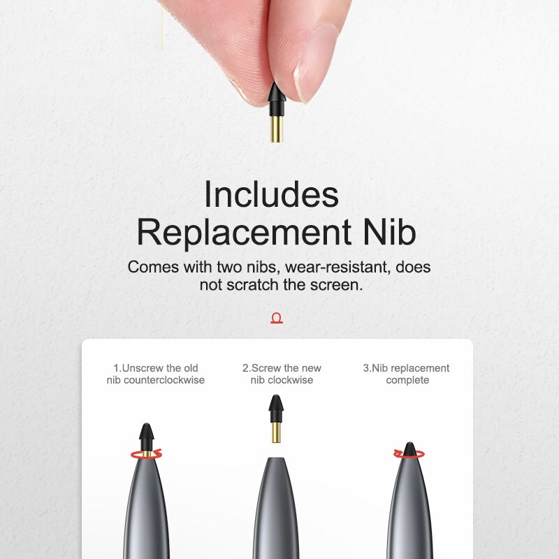 Baseus Capacitive Stylus Pen For iPad Pro 11 12.9 9.7 Air 3 10.2 Screen Touch Pen For iPad Pencil with Palm Rejection