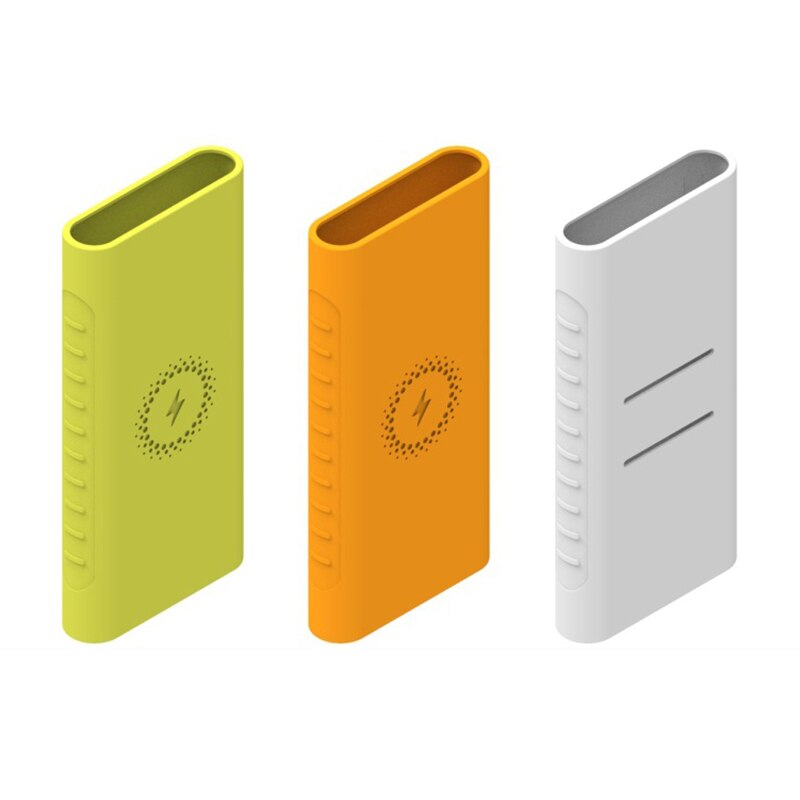1 sztuk silikonowy ochraniacz skrzynki pokrywa dla Xiaomi moc Bank 10000MAh podwójny Port USB skóry rękaw dla zewnętrznych ładowarek akcesoria