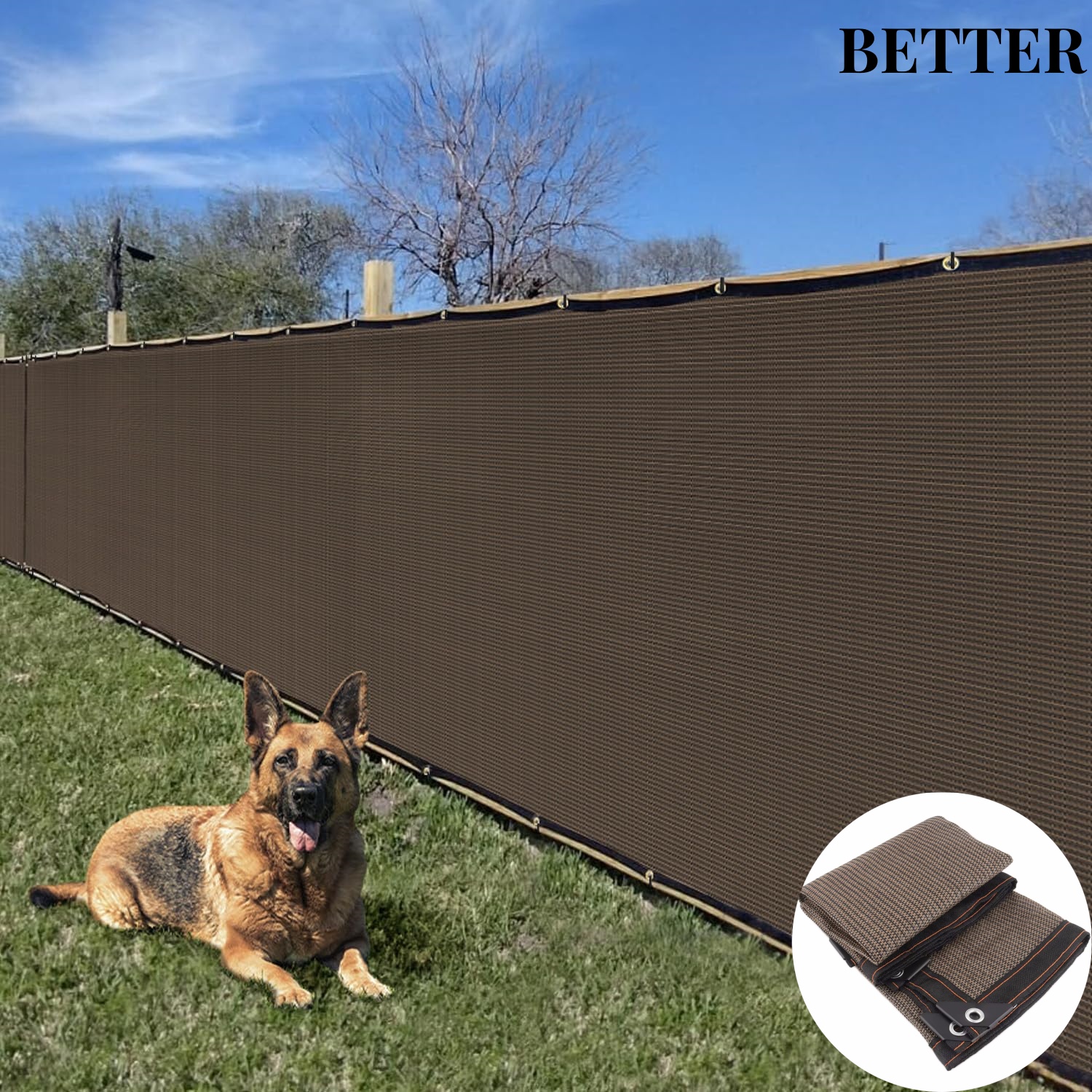 Privacyscherm met doorvoertules, buitenvoorruithek die privacyscherm UV-verstopping bedekt voor achtertuin, tuin, terras