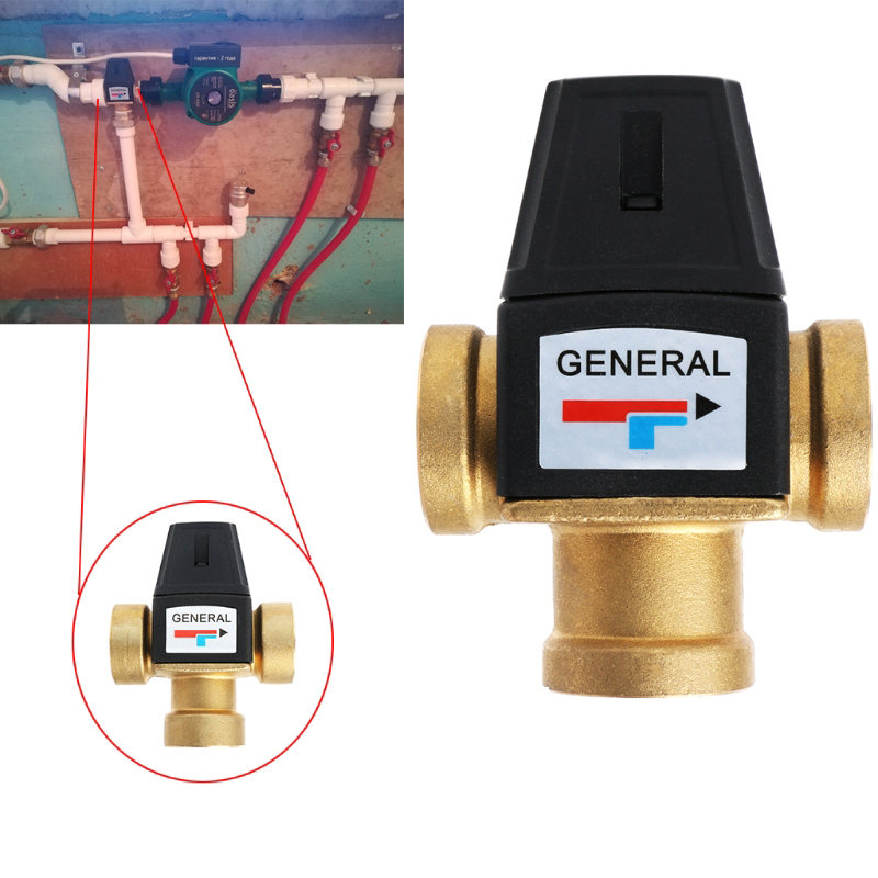 Zonneboiler Klep 3-Way Thermostatische Mengkraan 3 Manier Buitendraad Thermostatische Mengkraan Badkamer Douche Kraan