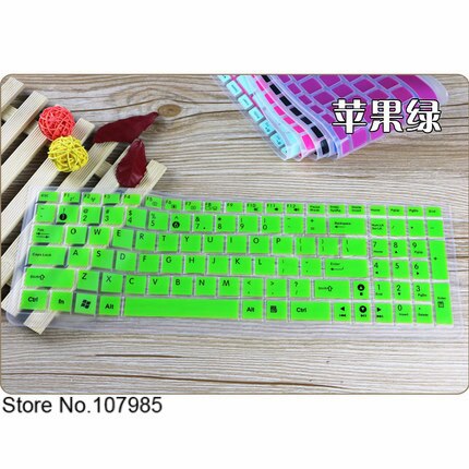 Cubierta protectora de silicona para teclado de portátil de 15,6 pulgadas, para Asus X555Q, X555Y, X555YI7310, FX50, F540U, K550V, A556, FH5900: Green