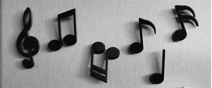12 stk musik stil klaver melodi note diskant bas nøgle køleskab magneter køleskab magnet klistermærke til studerende musiker sangforfatter