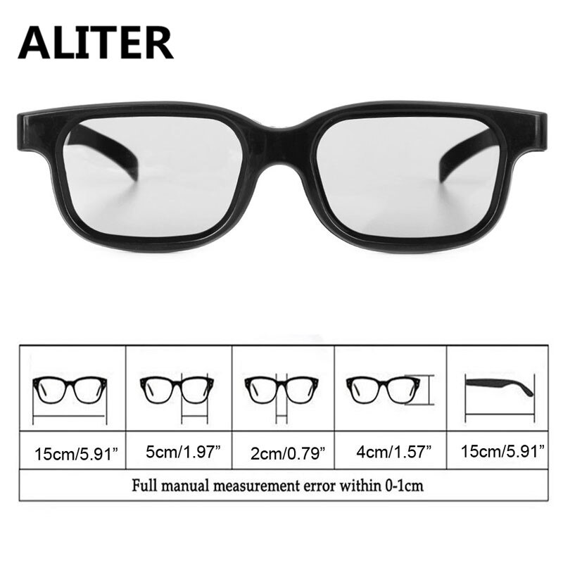 ALITER polarisé passif lunettes 3D noir H3 pour TV réel D 3D cinémas