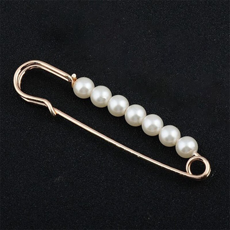 1-6 Stks/set Crystal Broche Pin Knop Jurk Strass Simulatie Parel Gesp Broches Voor Vrouwen Hijab Pins Accessoires Sieraden: 11