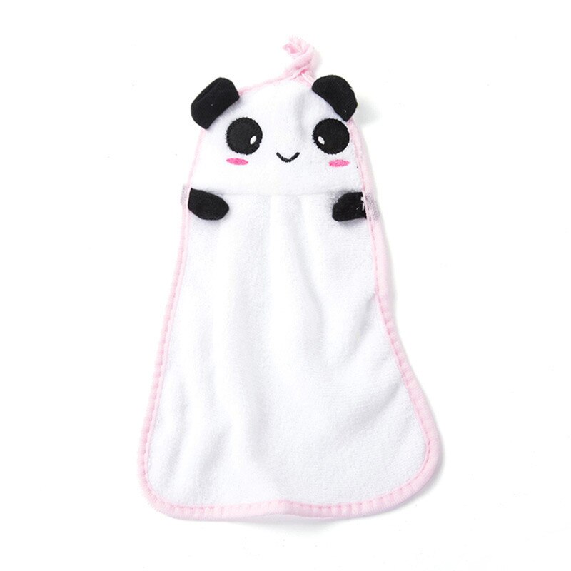 1PC Hand Towels Absorbent Coral Fleece Cloth Kitchen Towel Easy Clean Cute animal Kitchen Bathroom Hanging wipe Towel: D