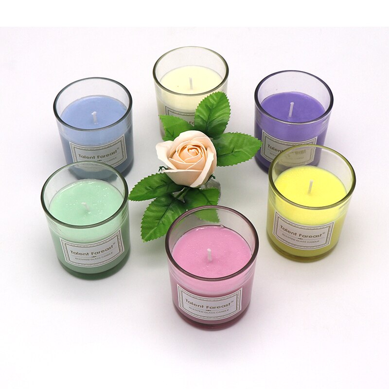 Moderne bougie verre parfum romantique tasse bougie odeur encens aide sommeil chambre Hacer Velas chambre décoration EB50LZ