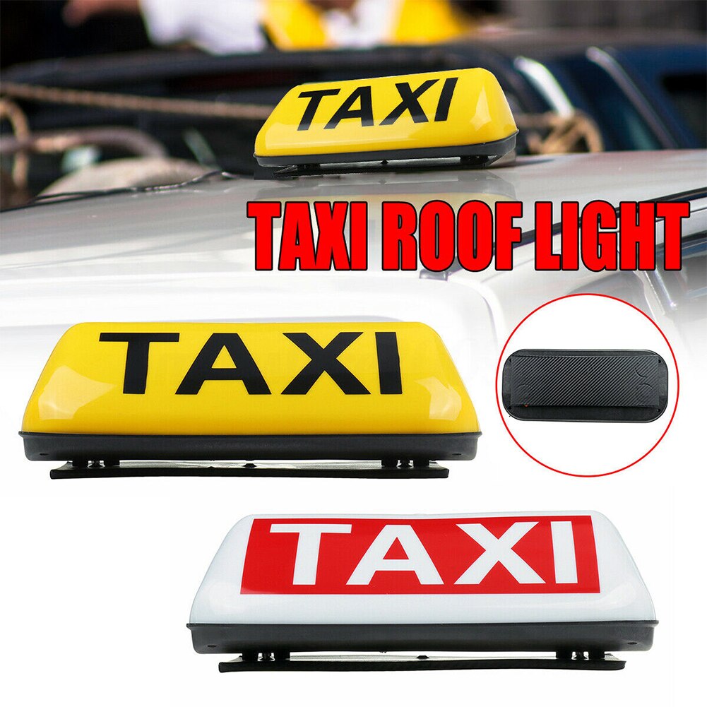 Vehicle Illuminated Cab Roof Taxi Top Light Sign Lamp Topper Replacement Waterproof Led Universal Magnetic Dome Accessories