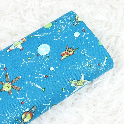 Tela de algodón de 110x45cm de grosor, tejido con estampado de cielo estrellado, bolsa de costura hecha a mano, Material de mosaico, accesorios para el hogar, textil: Cotton Fabric 1