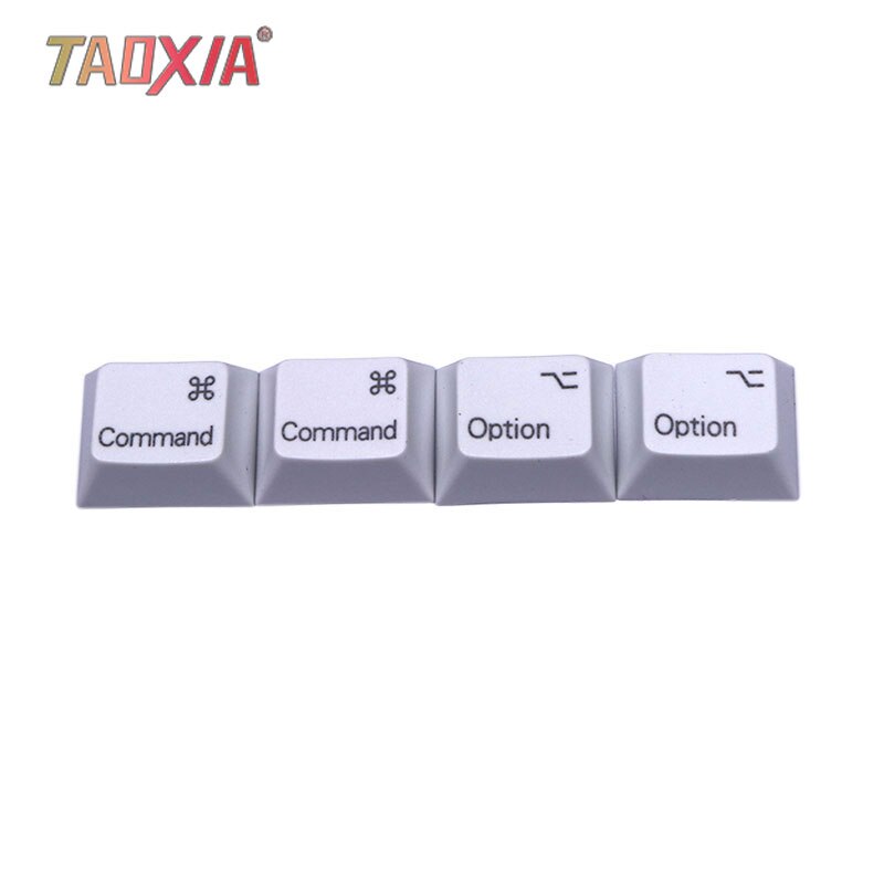 Novo para mac adicionado comando chave tampa opção teclado fábrica altura atalho pbt chaves para a frente-gravura lado-gravura tampa de teclado: Pure white ZK